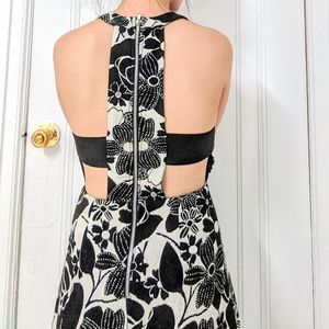 Zara Jacquard Cutout Dress